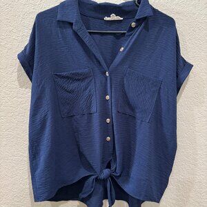 Pie in the Sky tie blouse